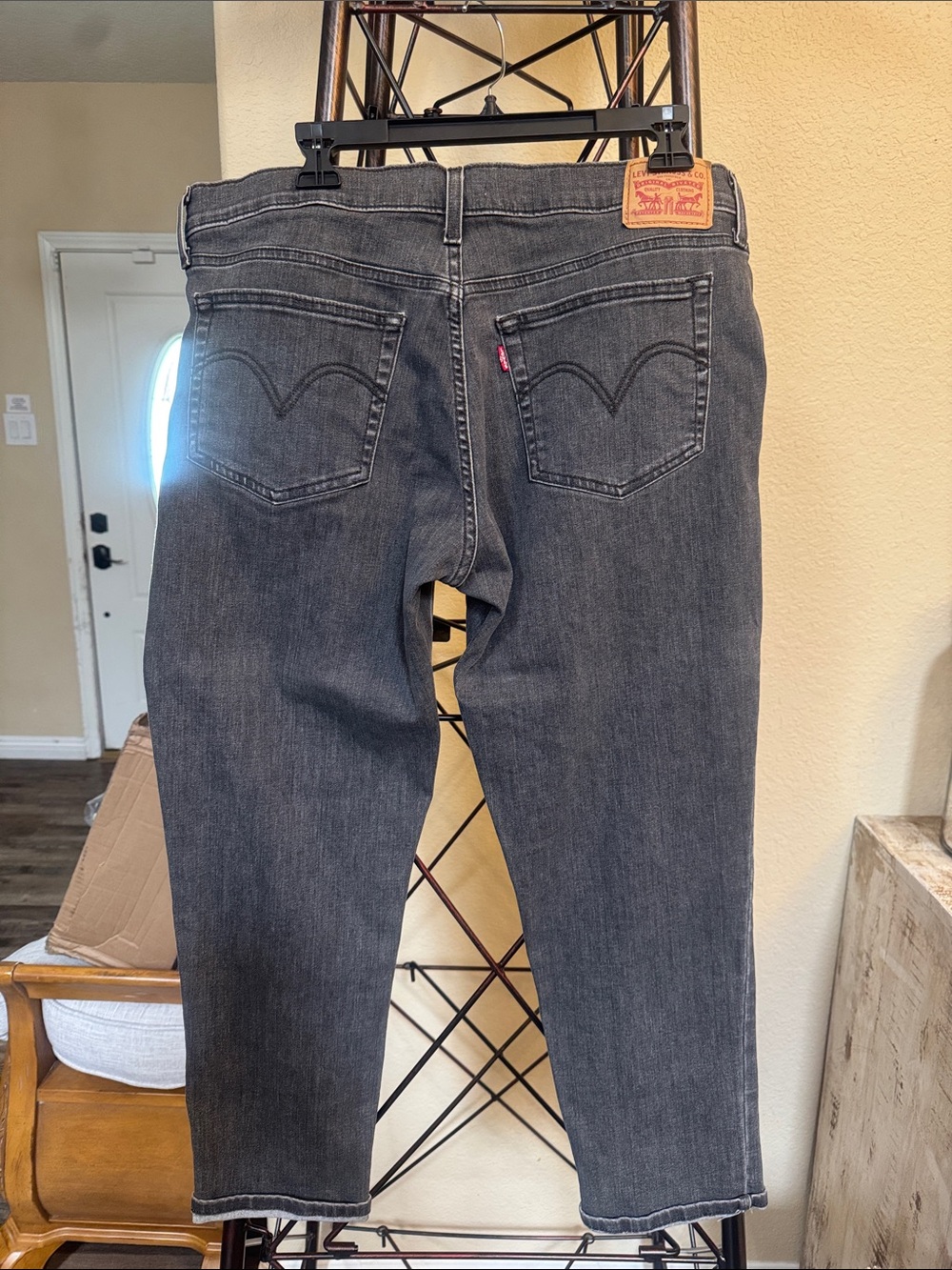 Levi's Charcoal Black Denim Jeans with Red Tab